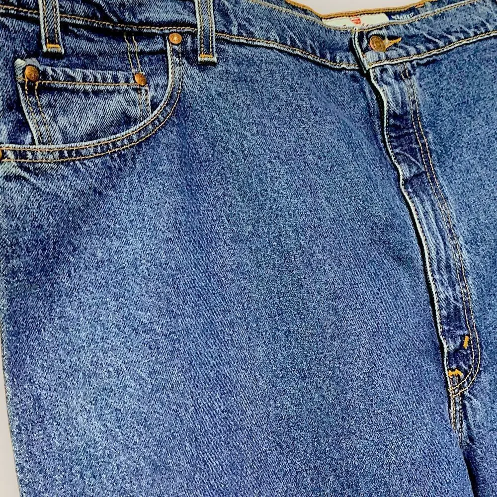 Levi's 540 Vintage 90s Relaxed Fit Tapered Denim Blue Jeans Men Size 50X32 New